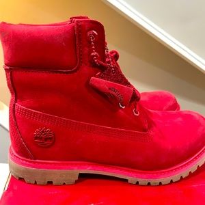 Limited Edition Red Timberland Boots